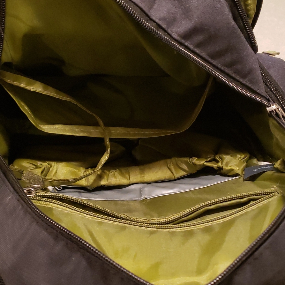 Eddie Bauer Diaper Backpack Dark Grey And Green Gem